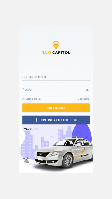 Taxi Capitol - Aplicatie mobile pentru servicii de taximetrie